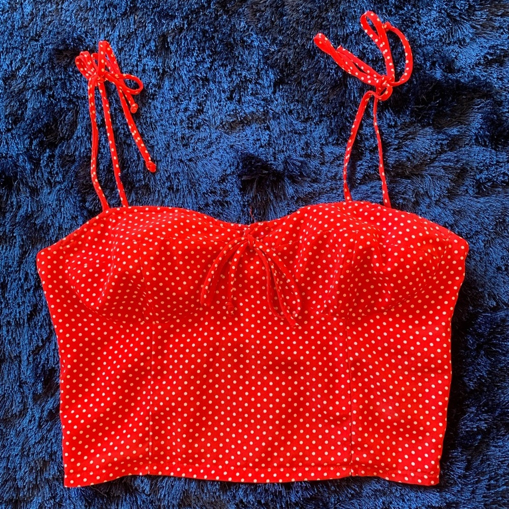 Very very cute red crop top bustiers